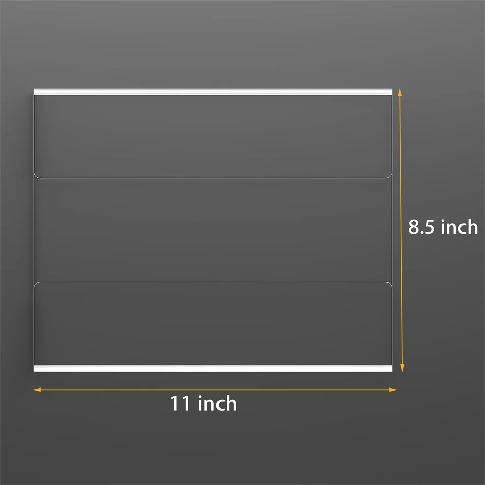 (6pack)8.5*11 inches Clear Sign Holder Double-Side Meun Ad Frame Ticket Frame Holders With 3M Tapes For Cafes,Restaurant