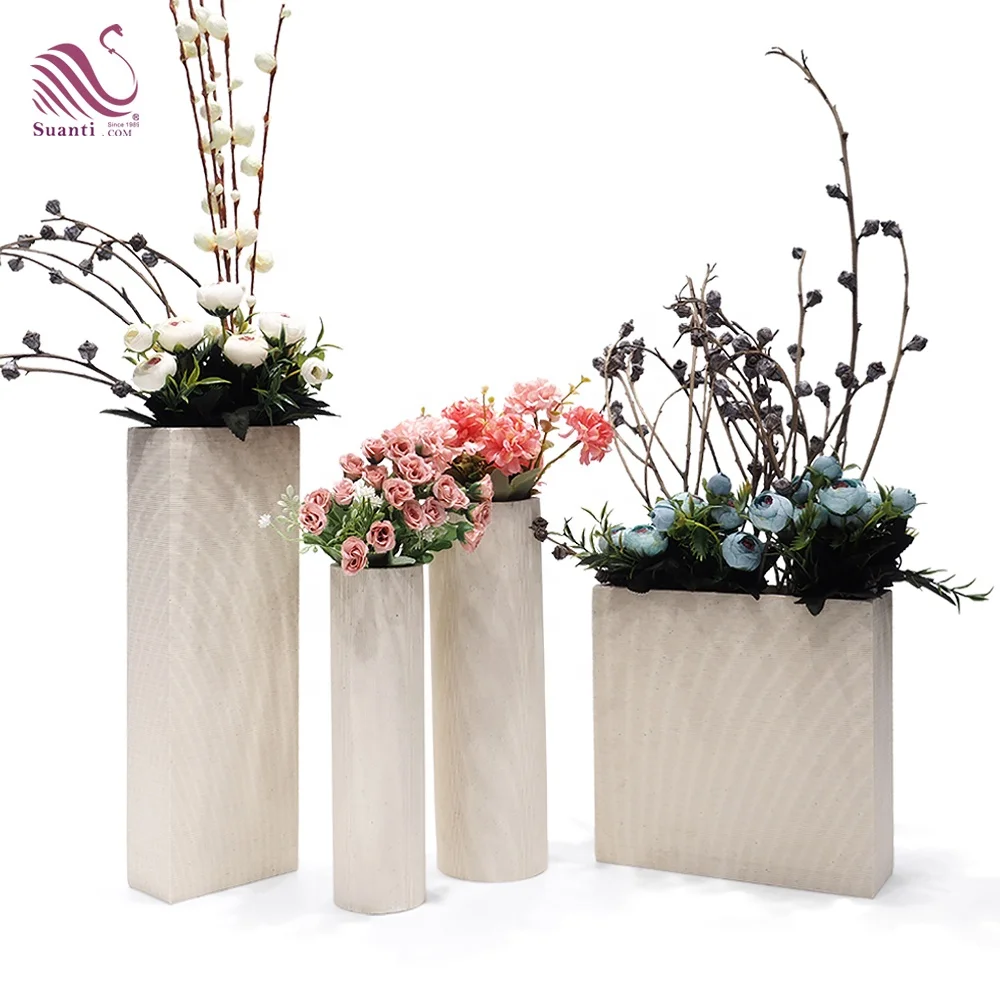 Suanti home accessories funny vase chinese style resin hotel tall unique large flower wedding vases