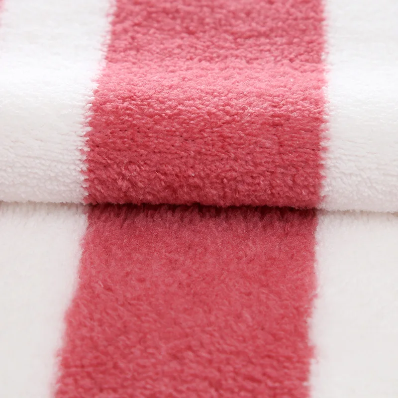 RL Cheap soft water absorbent face fleece bath towel Flannel polyester Nylon acrylic fabric
