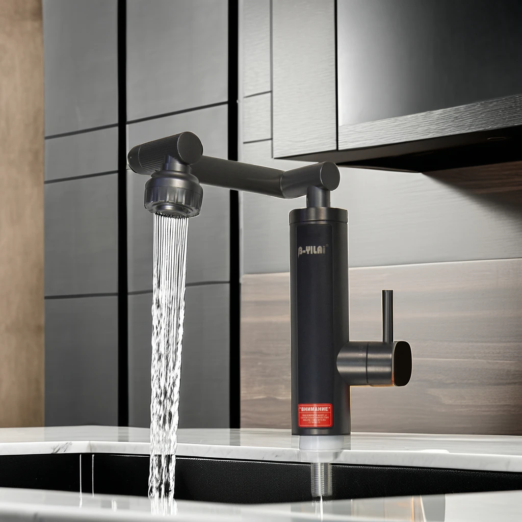 Single Function Electric Water Faucet with Instant Heating EU/US Plug English Operating Language Freestanding Installation