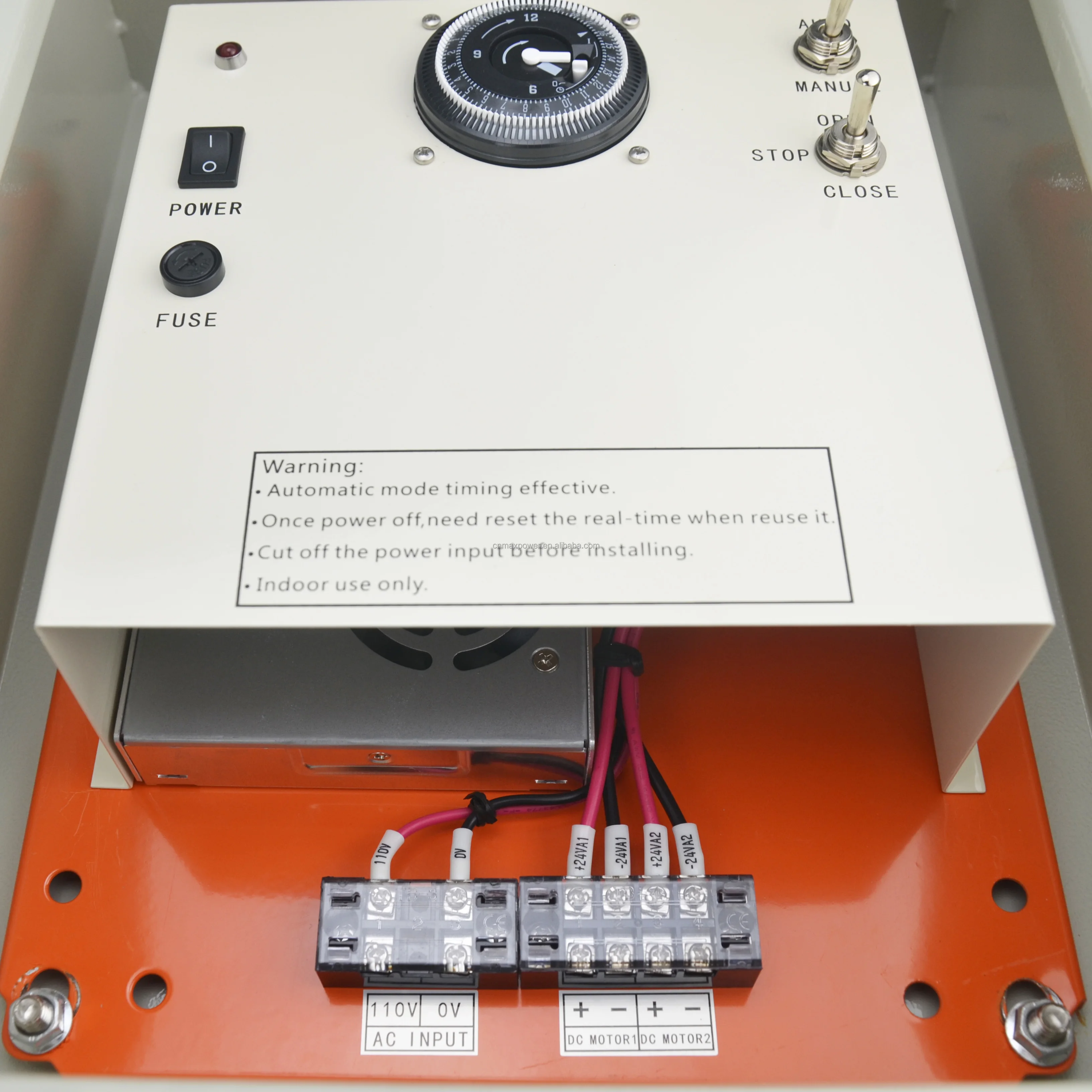Greenhouse Roll Up Motor Timer Controller Automatic for Ventilation with AC110V to DC24V Transformer Timing Control Open Close
