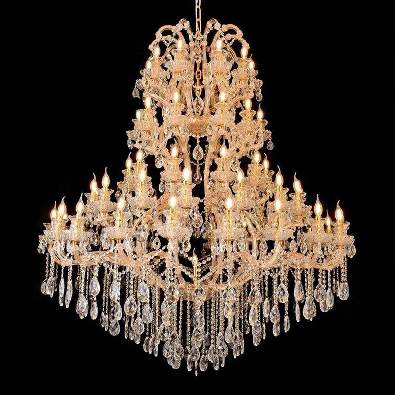 Custom K9 large wedding Chandelier modern LED crystal chandelier lighting 220v chandeliers ceiling light for banquet villa hotel