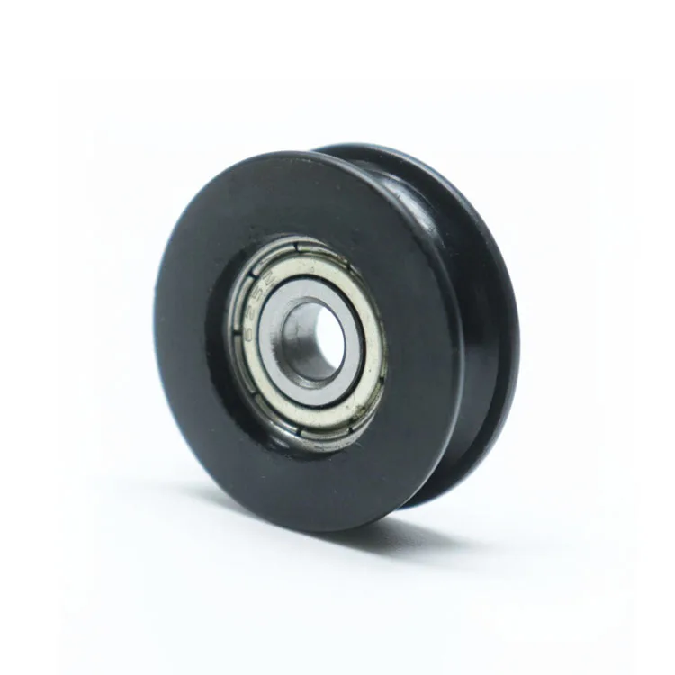 5x25x8.2mm 625 U-groove type plastic nylon pulley wheels 625 bearing pulley wheels for sliding door and windows