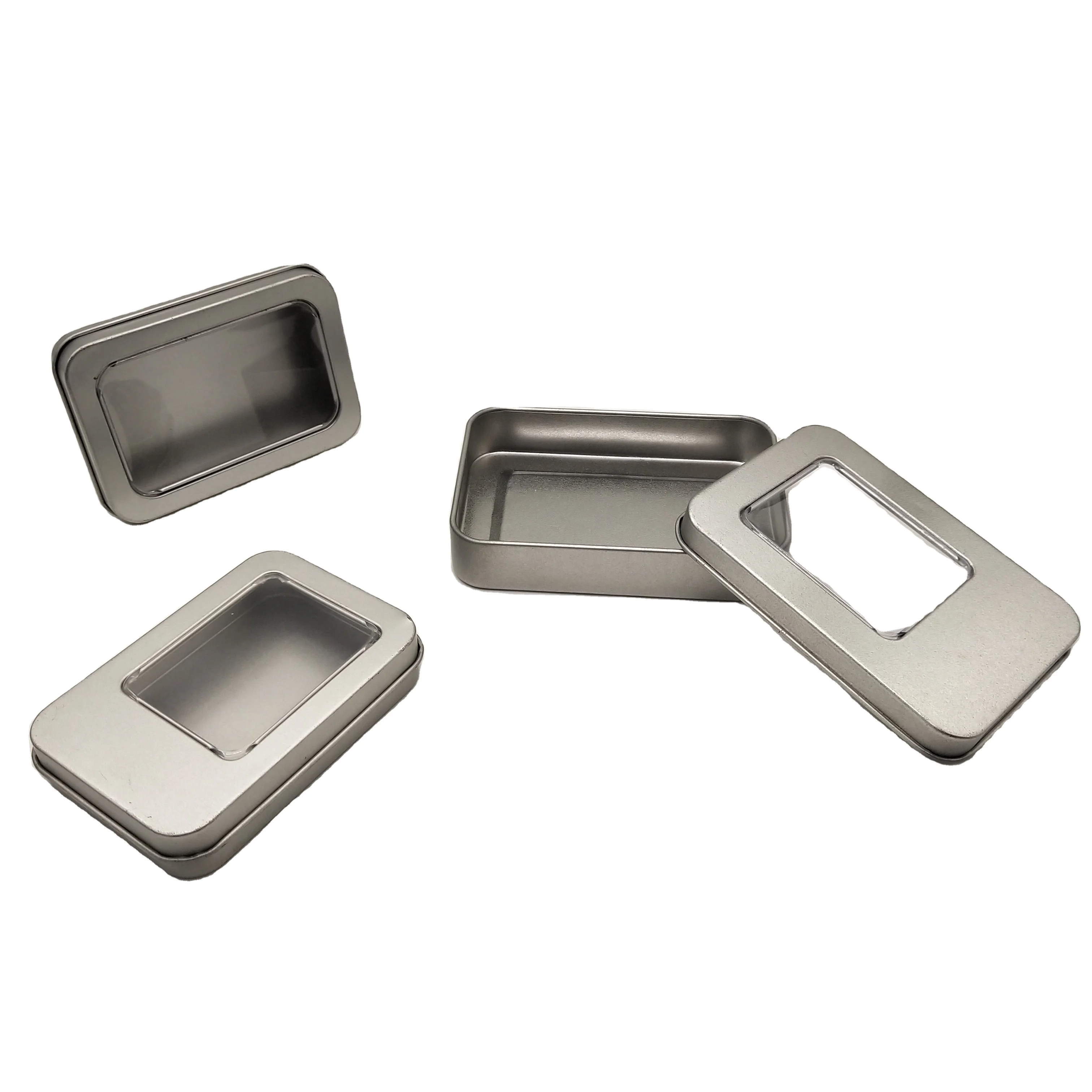 Custom Tin Box with Transparent Lid Mint Tin Box with Wholesale Factory Price