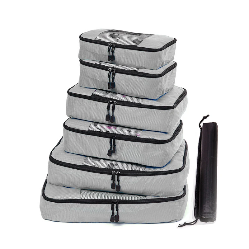 Изготовленный на заказ 7pcs водостойкая багаж дорожная сумка для хранения Организатор Набор кубиков упаковки