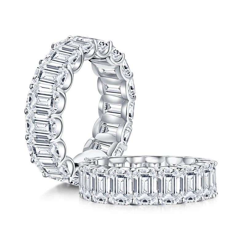 Best Selling Classics Design CZ cubic zircon Ring 925 Silver Sterling Wedding Eternity ring Women Gift Party