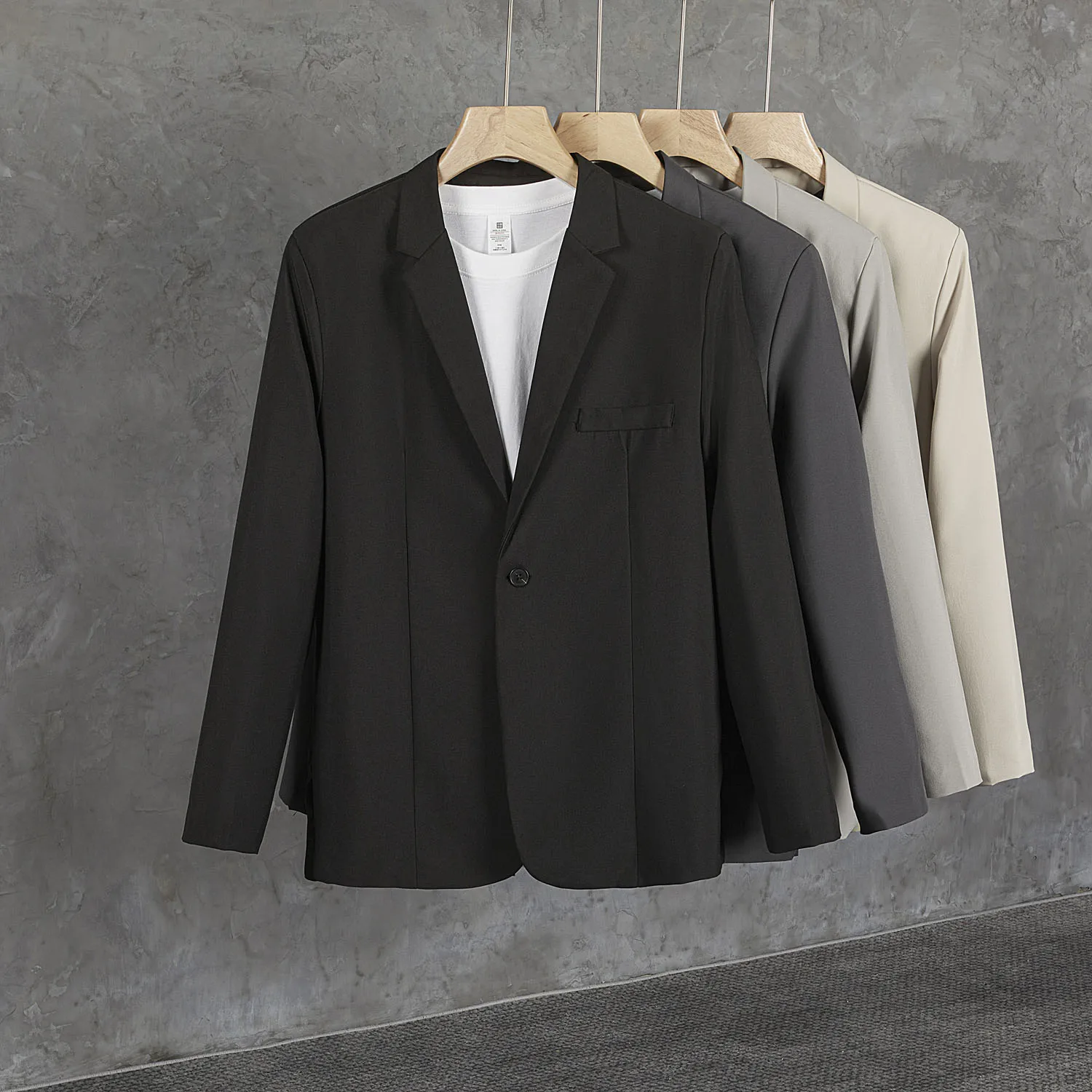 Casual casual casual coffee brown suit jacket men handsome suit business Korean version of the trend