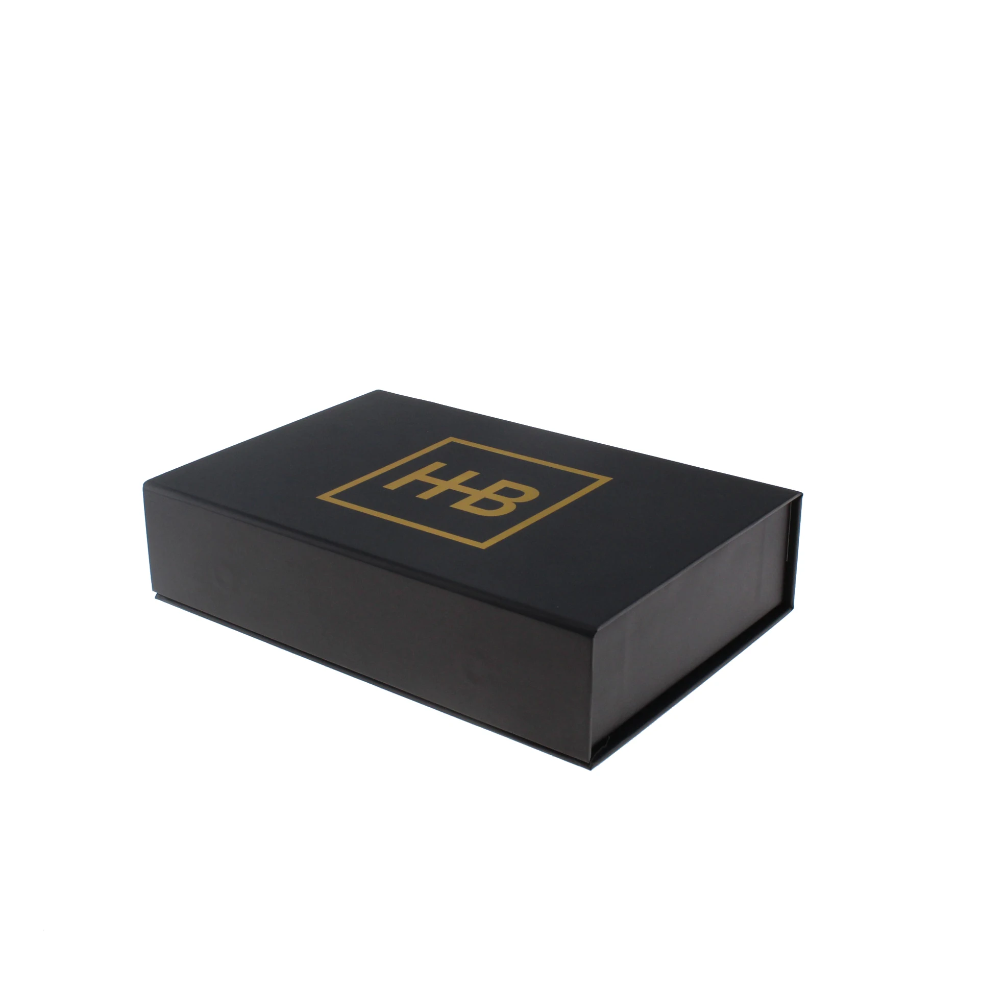 customised packaging Ornaments Wrapping Gift Gilding Small Black For Magnet Flip Book Style Beauty subscription box