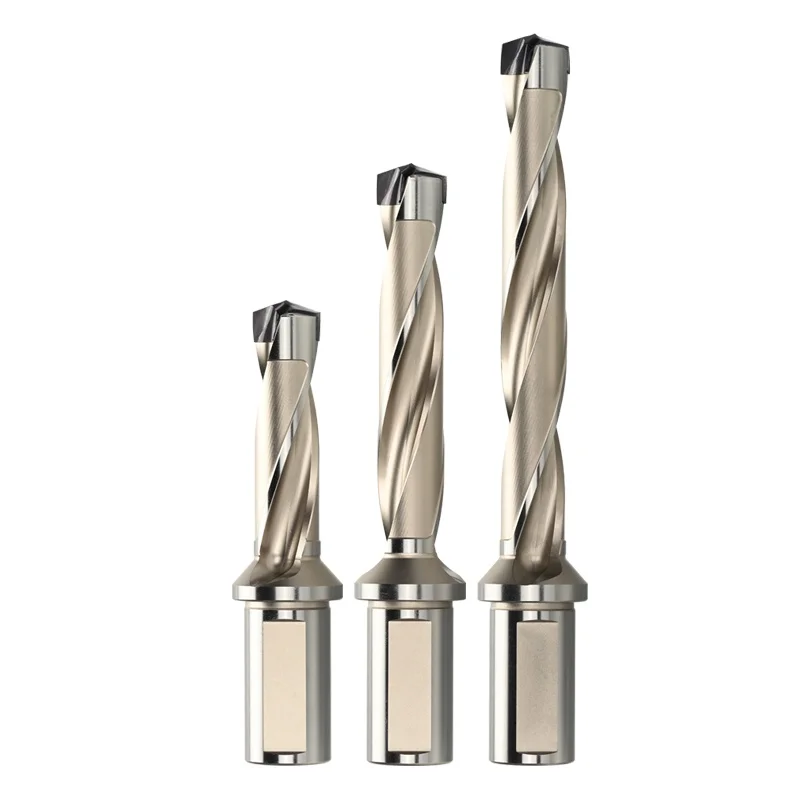 7D 8.5D Dual Gun Drills 12.5mm-52mm Crown Drill Rod Replaceable Insert  Drill Tip