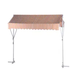 Outdoor folding canopy patio garden retractable car canopy  restaurant cafe Double side awning