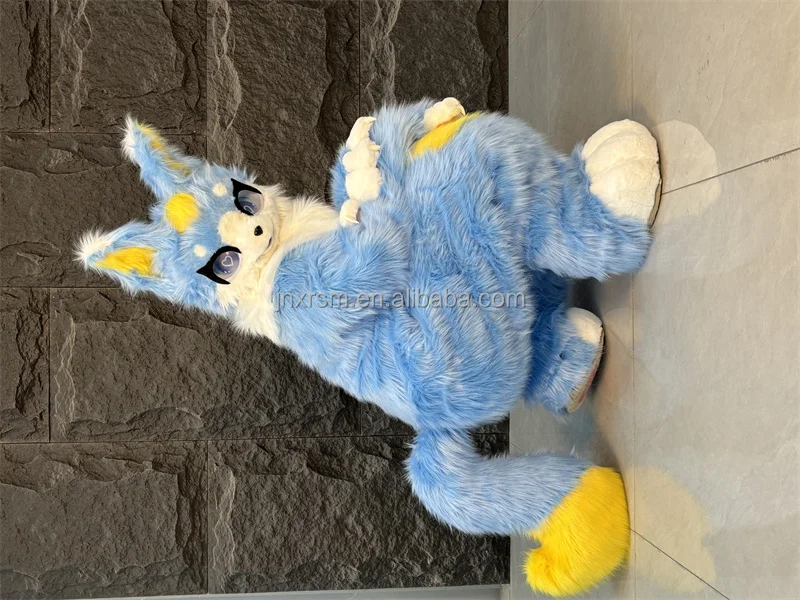 Funtoys Fursuit long-haired fox \Wolf \rabbit mascot suit cosplay party costume Halloween parade costume