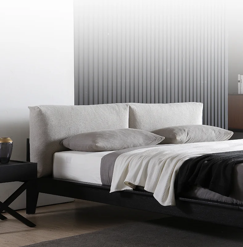 Tufted Bed Velvet Fabric Wooden Upholstered Beds Modern Furniture Bedroom Sets Wholesale Luxury King Queen Size Customized Wood