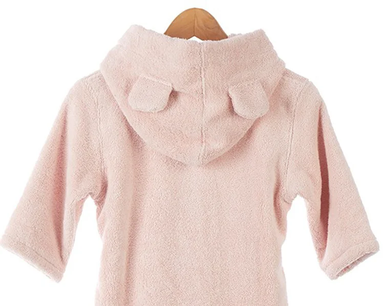 wholesale kids bathrobe custom cotton kids spa robes hooded kids bathrobe with ears animal design children bath robe