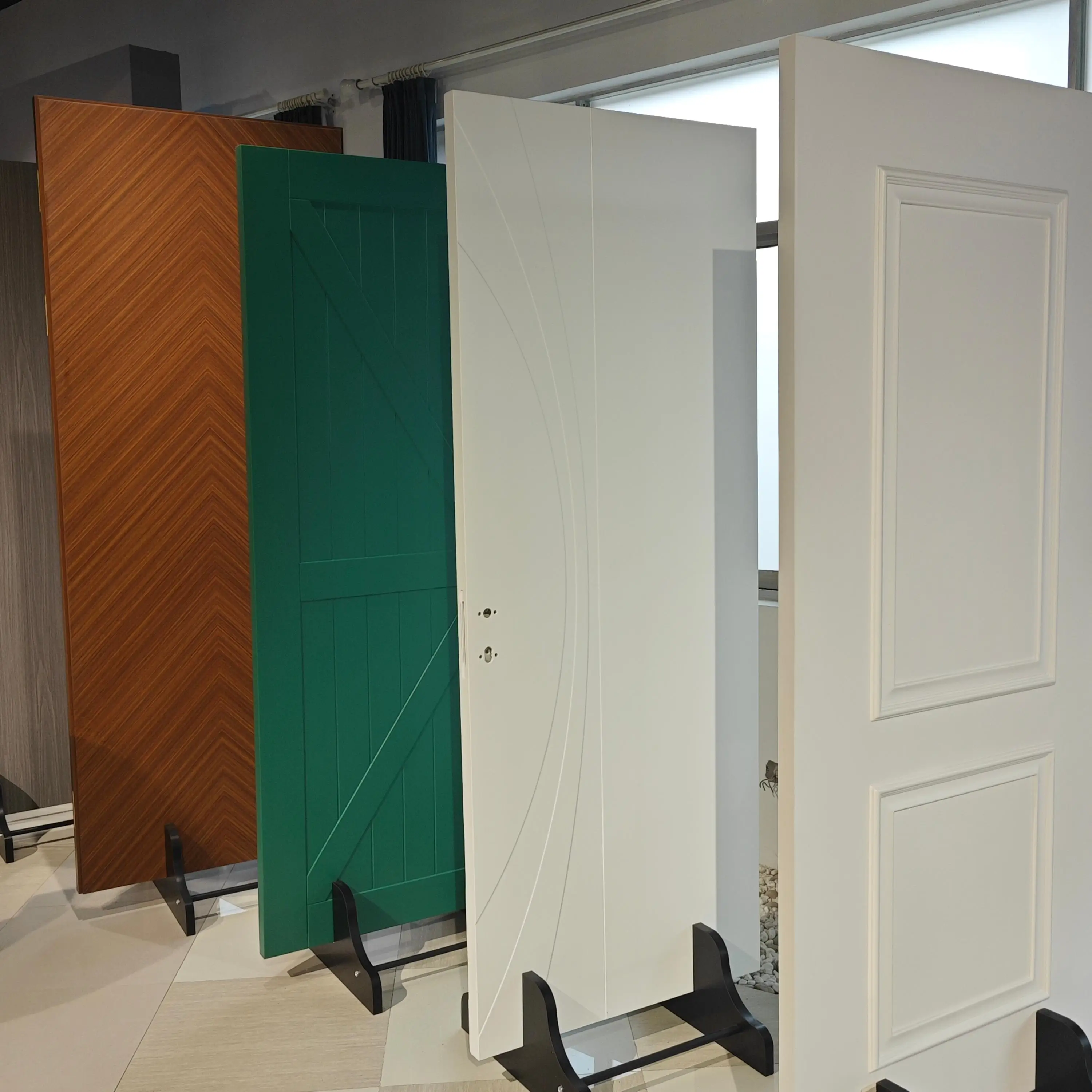 Top Manufacturer Apartment Poly Internal Wood Door Hotel Bedroom Door Plastic Composite WPC  Solid Wooden Room Door
