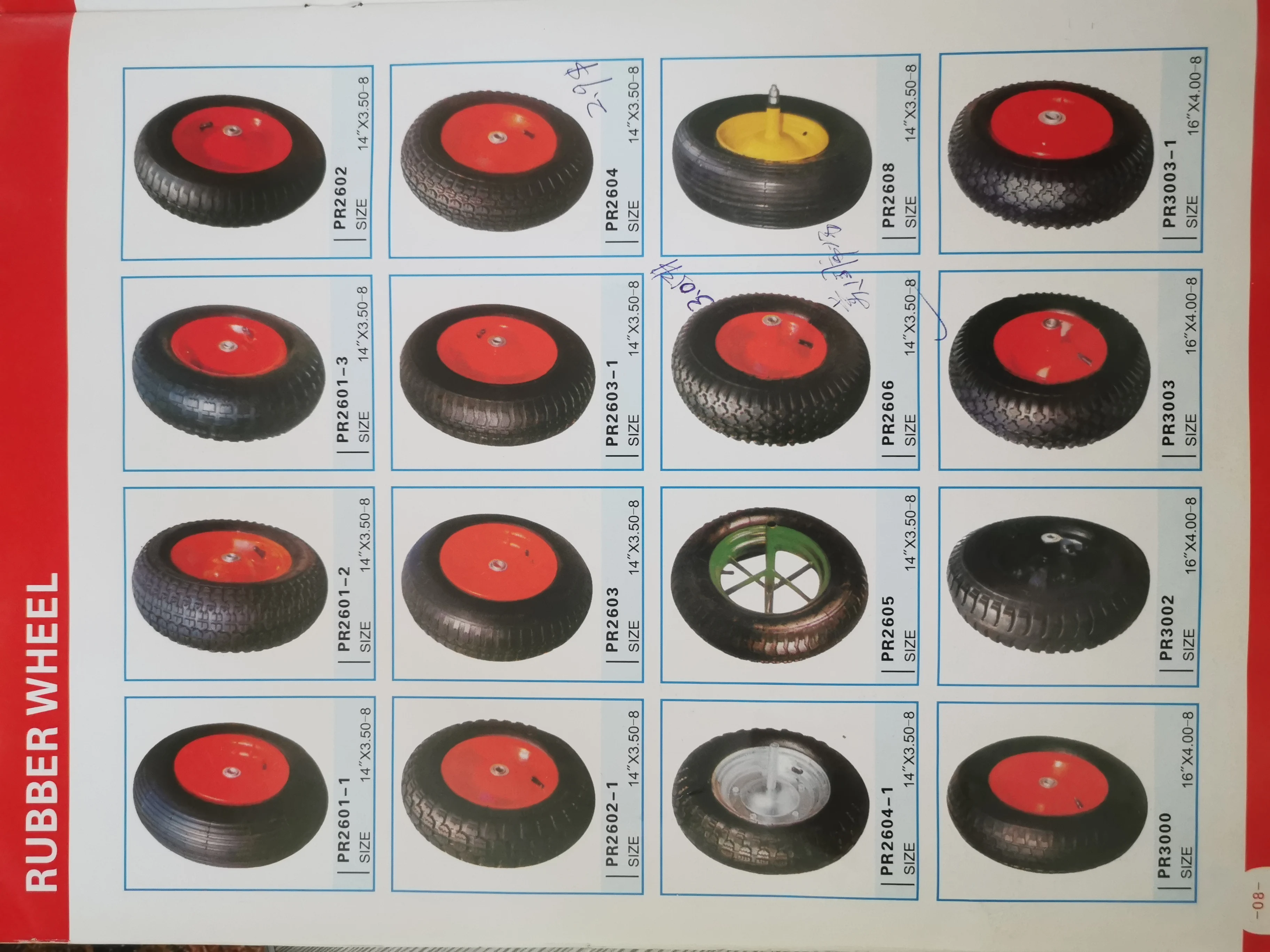 wheel barrow tire with rim 4.80/ 4.00-8 wheel for wheelbarrow