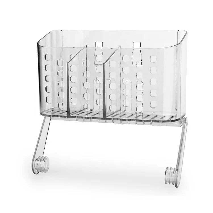 Luxury Clear Acrylic Free Punching Wall Mount Kitchen Rack Tissue Paper Towel Plastic Storage Bag Roll Holder with Suction Cup