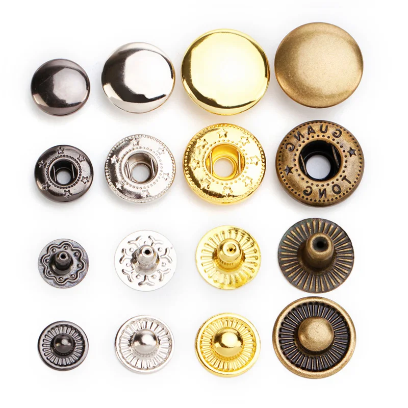 Metal High-grade Press Snap Button Bump Buckle Combination Clothing Fastener Snaps