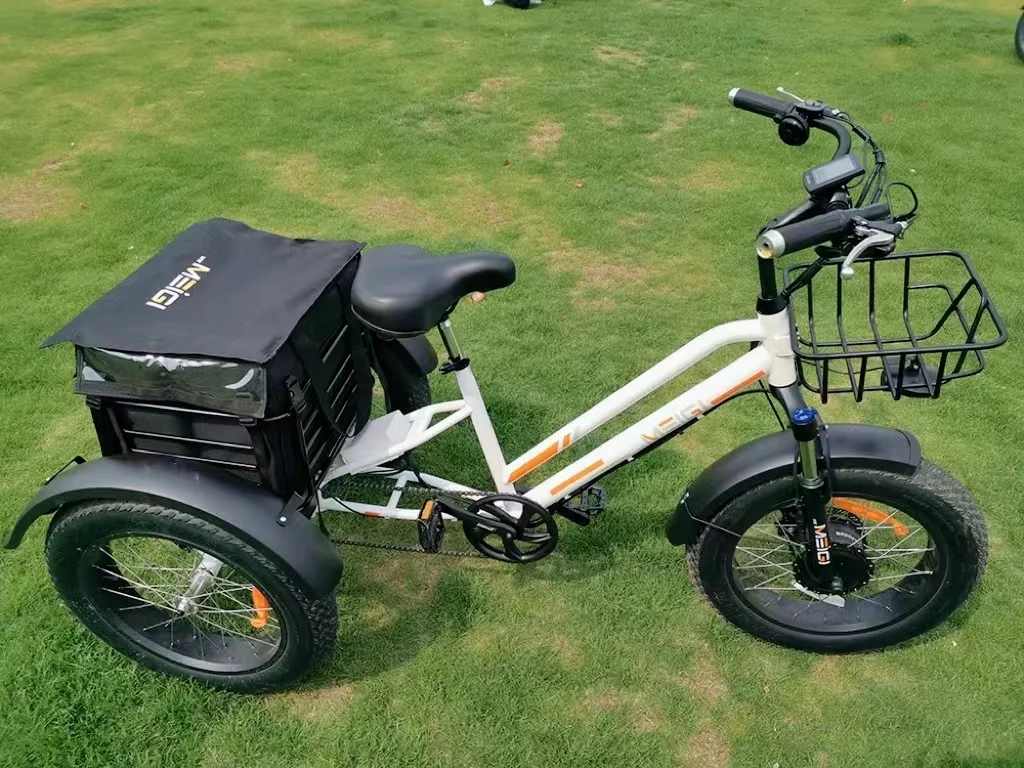 MEIGI Factory Hot Selling Electric Tricycles 48V750W 3 Wheel Electric Cargo Bike Tricycle Adults For USA Stock