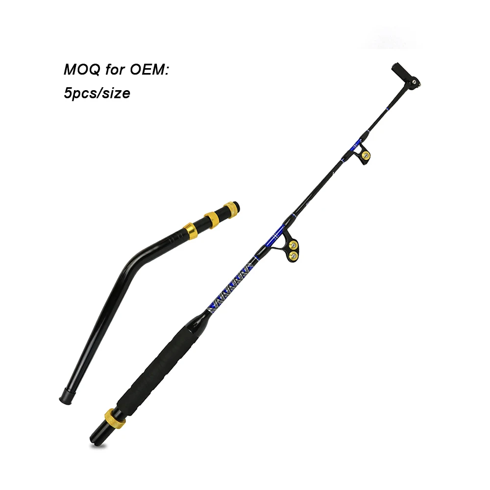 China Supplier Bent Straight Butt Saltwater Offshore Fishing Boat Rod Big Game Roller Rod Fishing Conventional  Trolling Rods