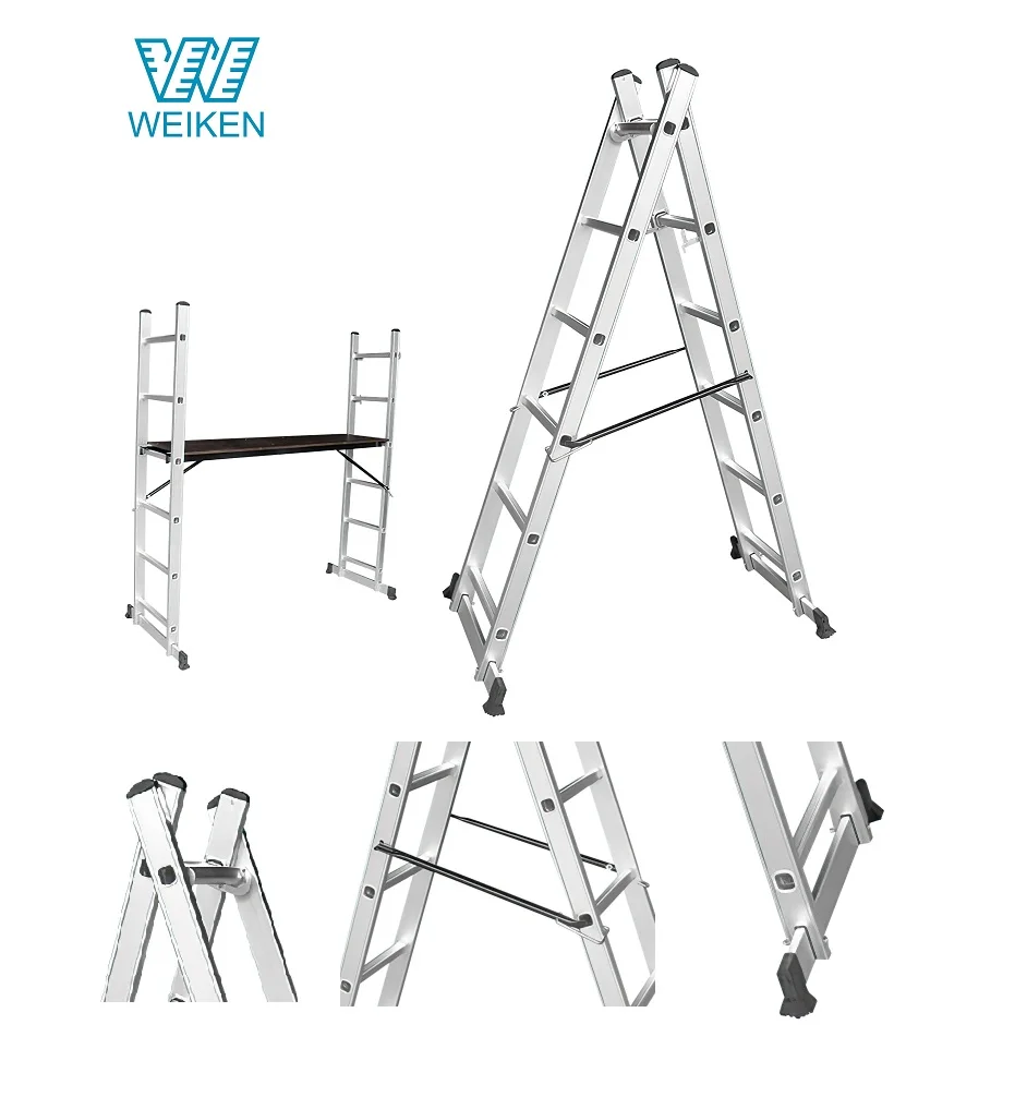 WEIKEN Escalera Single Telescopic LadderTop Quality Low Price Ladder Manufacturers Frame Scaffolding Cheap Price Ladders Metal S