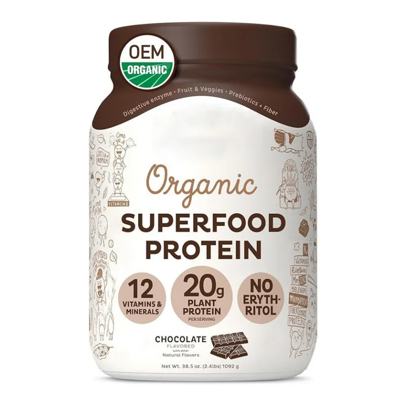 Vegan Protein Powder Organic Pea Protein Blend Rich in Vitamins & Minerals Keto Sport Nutrition Supplement Increase Energy