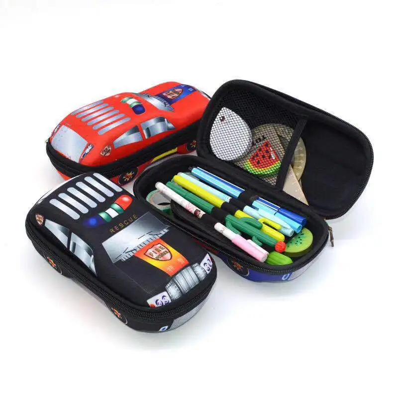 (Wholesale) Cheap Price EVA 3D Car Pencil Case Bag Car shape Storage Stationery Bag For Students