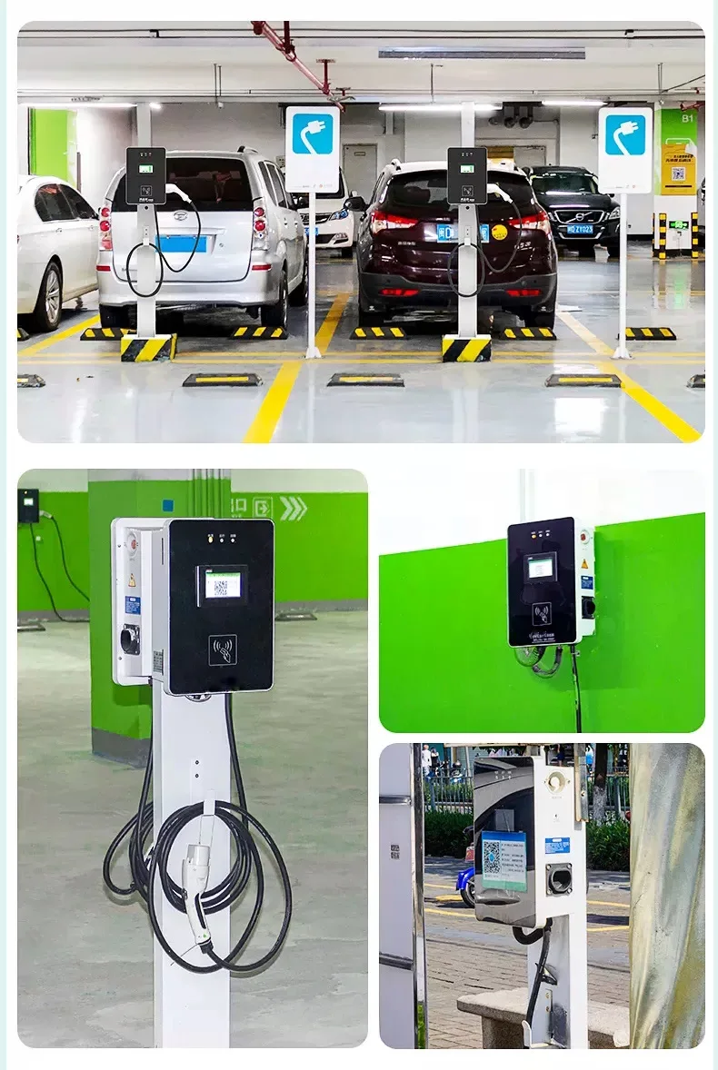 7kw New Energy Electric car Level 2  Wall-mounted Charging Stations AC EV Charger with EVSE type2 plug EV Charging Pile