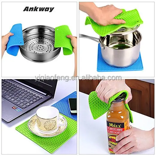 Baking Trivet, Rubber Hot Pads, Heat Resistant Table Mat for Hot Dishes