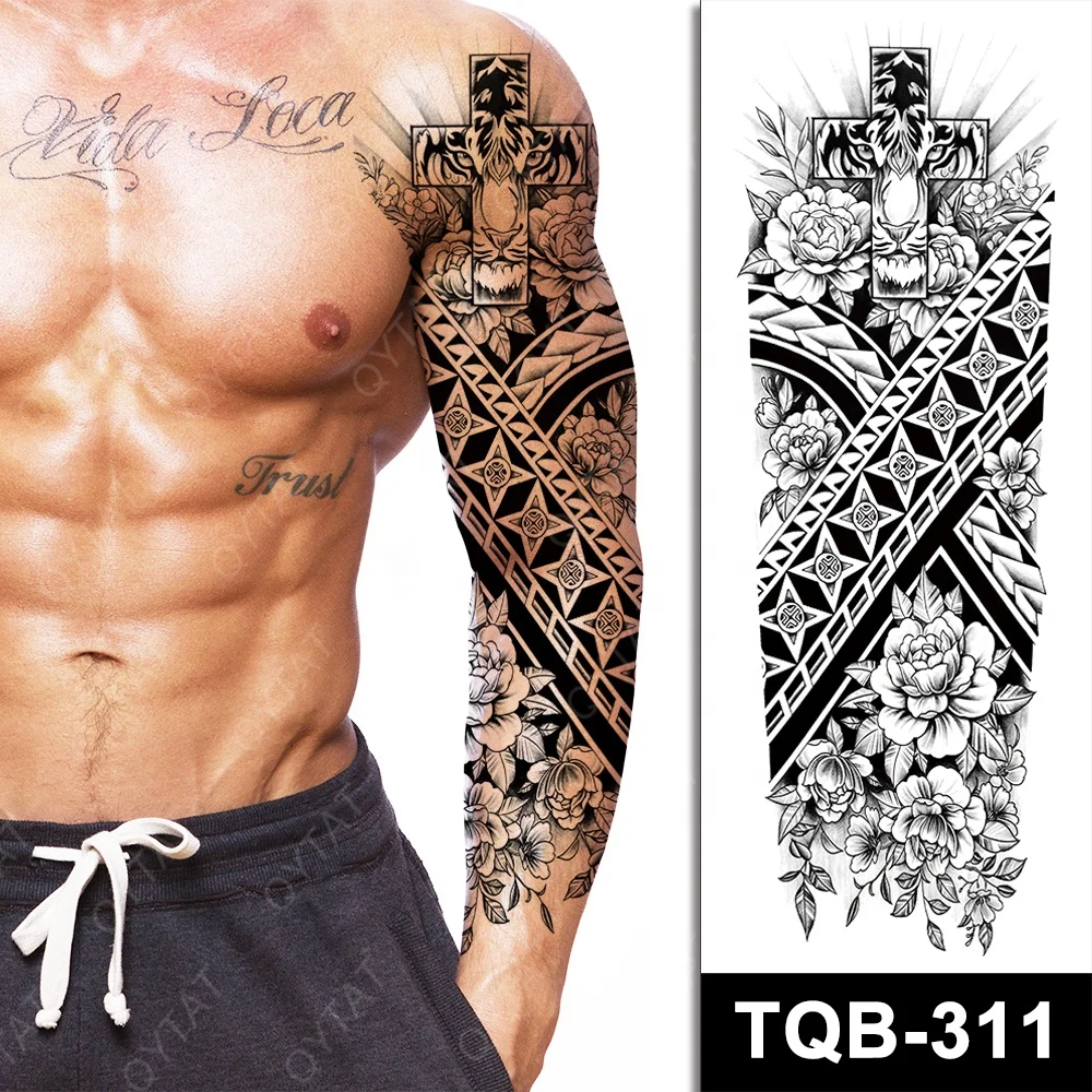 Wholesale New Men Women Temporary Body Art Sleeve Full Arm Tattoo Designs
