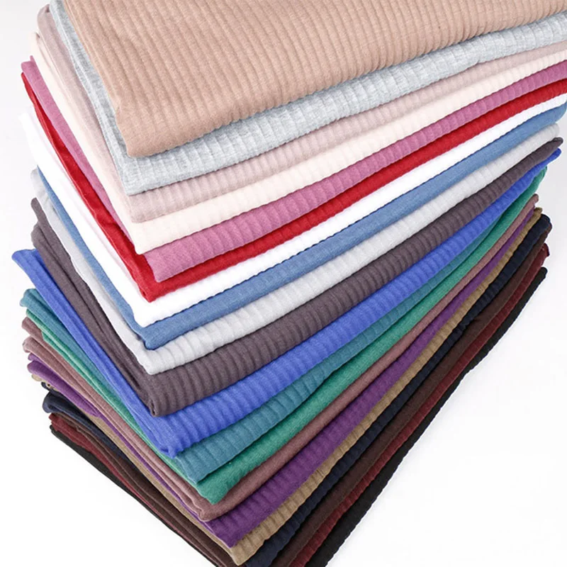 Wholesale Cheap Price Ethnic Jersey Crumpled Women Hijab Scarf Arabic Islamic Prayer Jersey Pleated Scarf