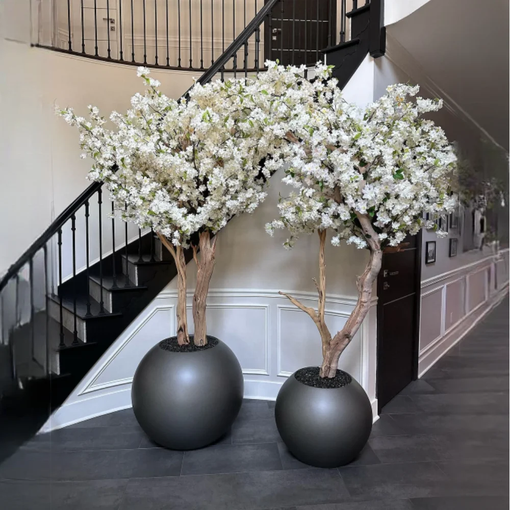 Artificial Indoor Curved New Style Cherry Blossom Tree