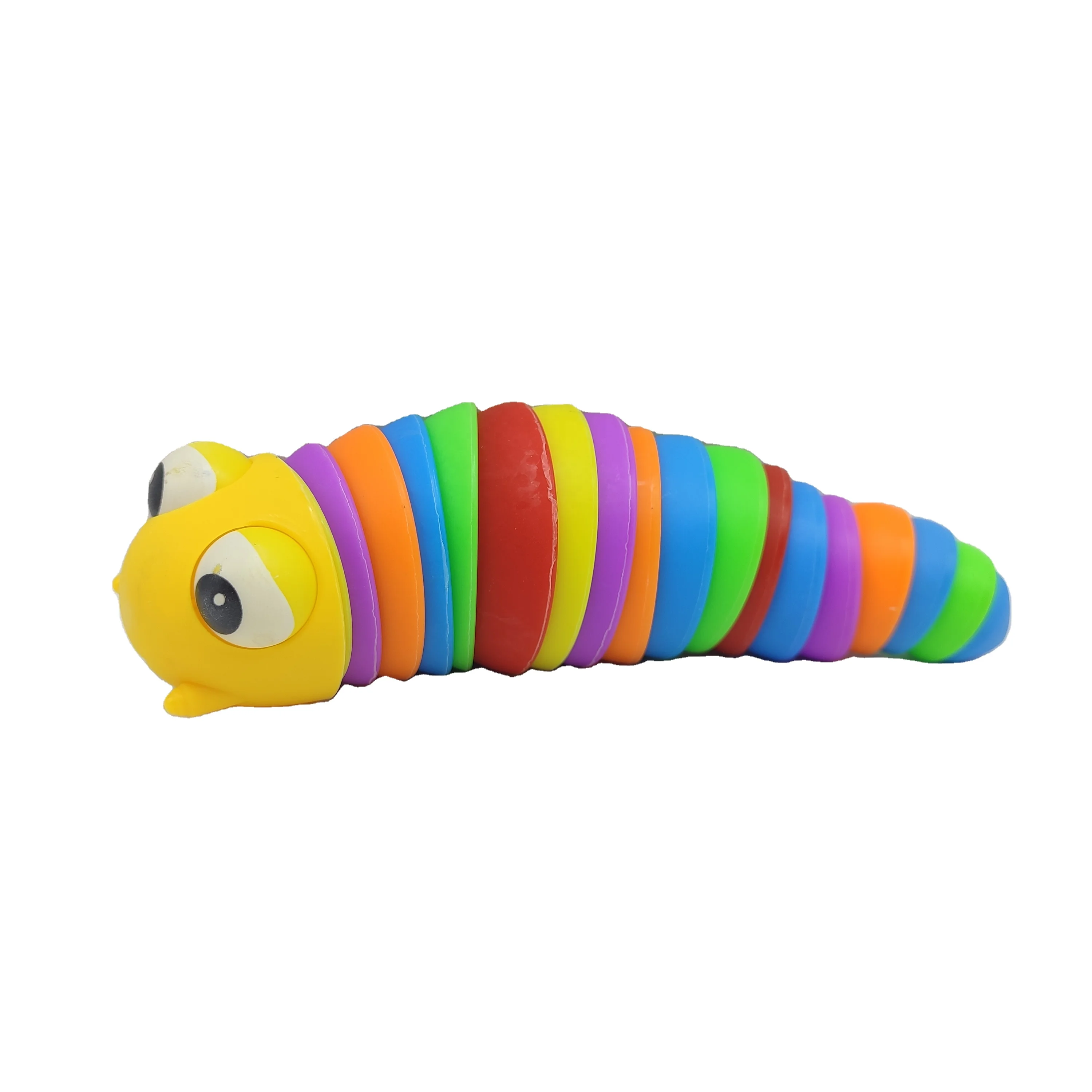 Factory Wholesale Cute Cartoon Caterpillar Anxiety Relief Squeeze Toys PP Hard To Damage Colorful Insect Stress Release Toys