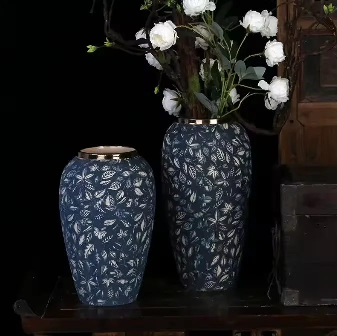 2024 Hot-sale vase wabi-sabi pottery new minimalist style luxury handmade high quality ceramic vases for home decor
