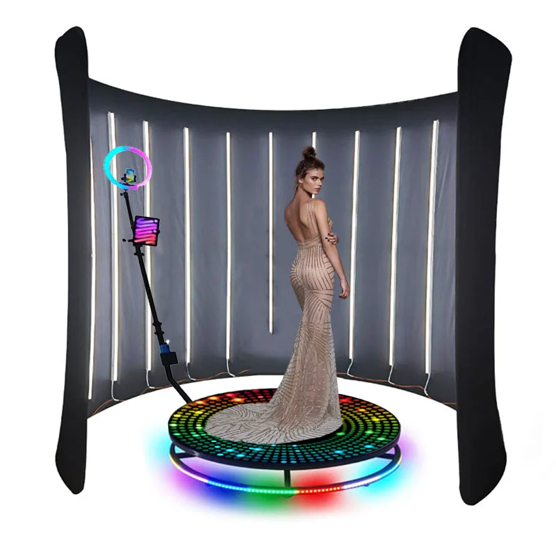 New Fashion Tension Fabric Led Video 360 Photo Booth Enclosure Backdrop custom fabric printing For photo booth Wall Backdrop