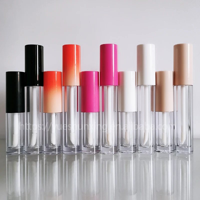 
2ml 3ml 4ml 4.5ml 5ml 6ml 10ml white lipgloss tube with wand lipgloss tubes custom logo empty lip gloss tube container 