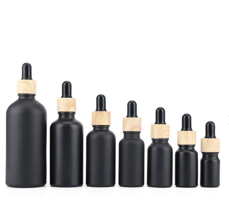 13/415 Medicine Screw 10Ml Pipette Teat Plastic Bamboo Jars Sets Dropper Oil Glass Inner