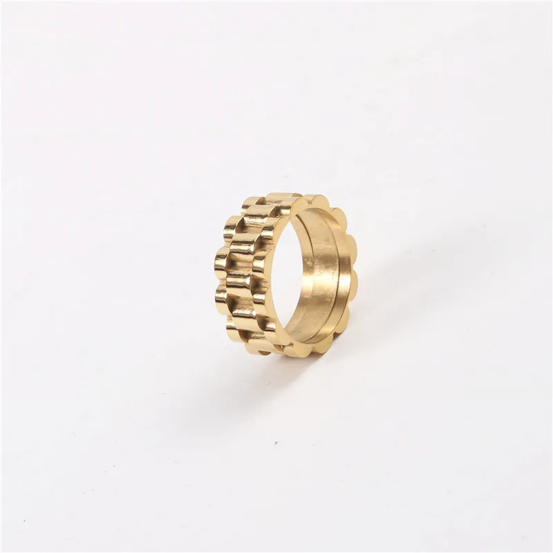 IVIAPRO New Arrival Ins Hot High End 18K Gold Plated Band Rings Stainless Steel Rings