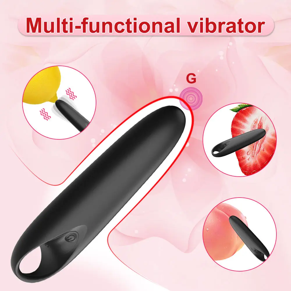 Xiao Factory hotsale   AV Masturbation Magnetic Rechargeable Mini 12 Speed Vibrating G Spot Finger Ring Women Bullet Vibrator