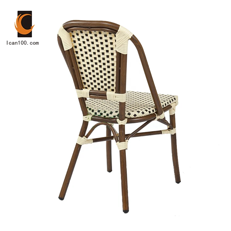 China Manufacturer Mediterranean Uk Style High Quality Woven Rattan Chair Rattan Chair Outdoor Dining Chair Chaise Bistrot