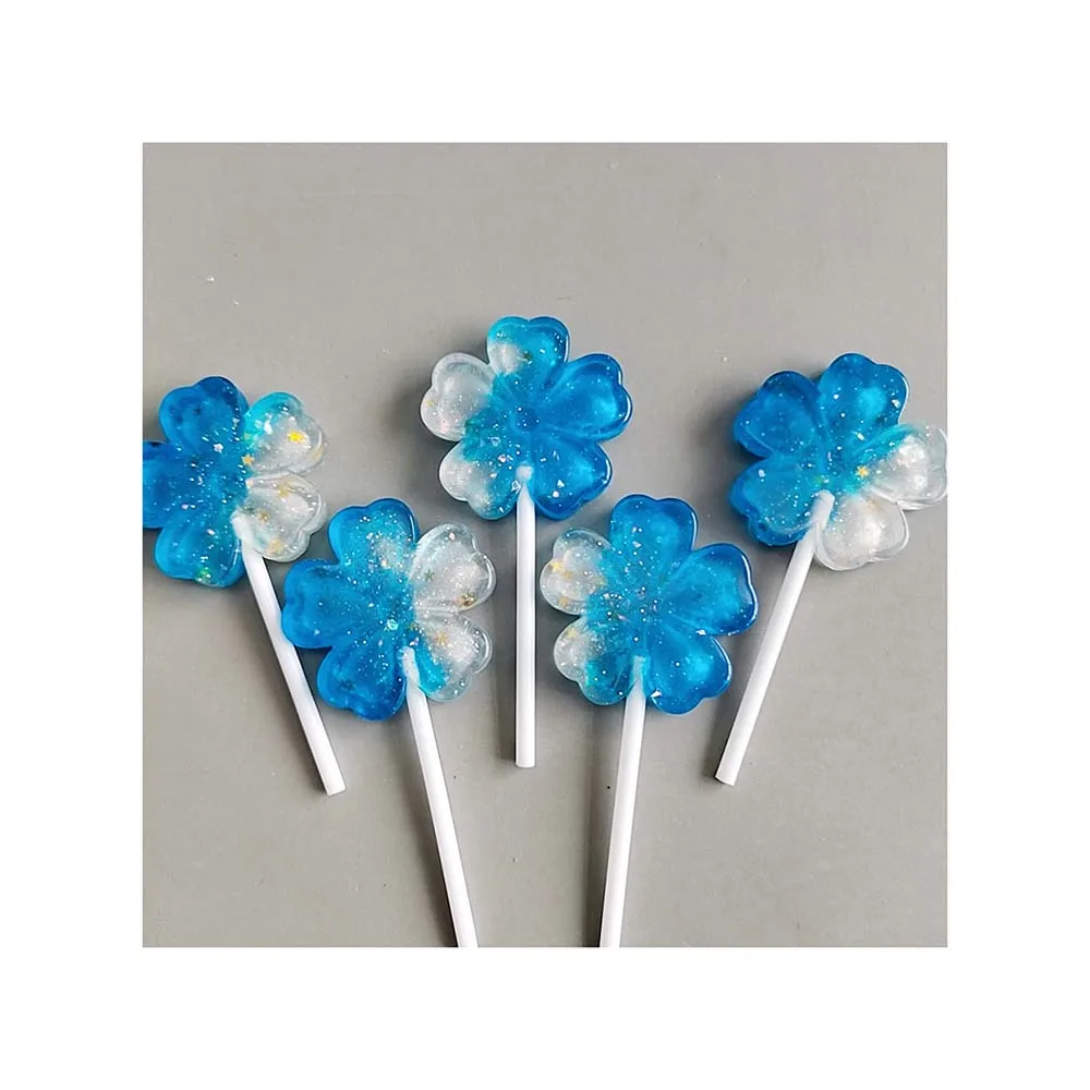 100pcs Colorful Resin Slime Charms  Flower Lollipop Flat Back Cabochons for DIY Bracelet Necklace Jewelry Making Accessories