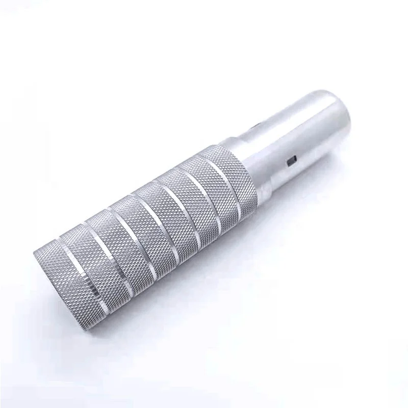 Custom CNC Turned & Millinged Anodized Knurled Aluminum Motorcycle Handle Bar Rapid Prototyping & Micro Machining