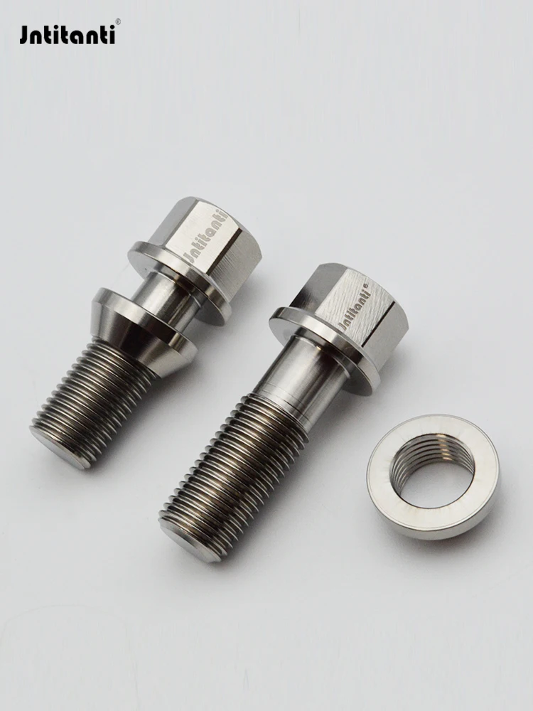 Custom Gr.5 Titanium Alloy  14x1.5 PCD Variation Wobble Wheel Bolts Fit 5x114 Wheels on 5x112 Car Wheel Bolt M14*1.5*28mm