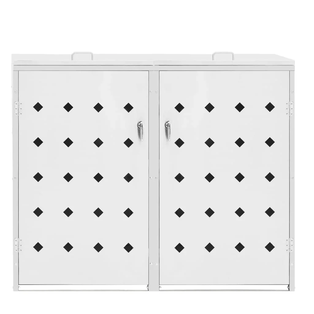 Backyard lockable design metal waste garage trash bin