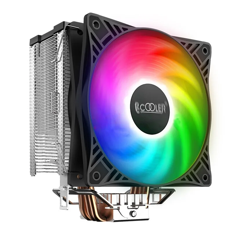 Pccooler 120mm pc cpu RGB air cooling fan computer processor cooler components PWM radiator for Intel LGA 1155 2011 AMD am4/AM3
