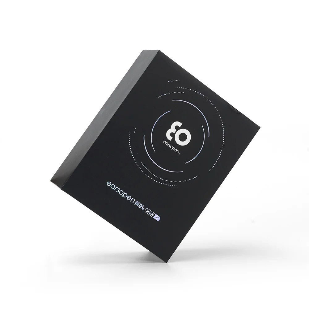 Wireless Earbuds Earphones Lid and Base Gift Box Pro Headphones Black Packaging Box Custom Logo