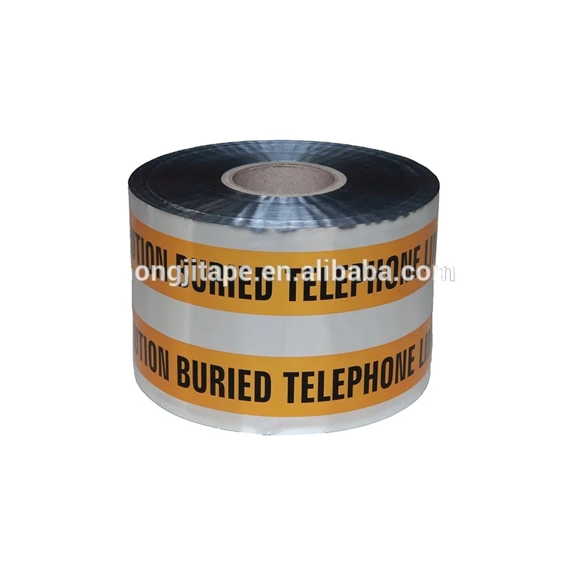 zhongji supply pipe buried underground detectable warning tape aluminum foil warning tape