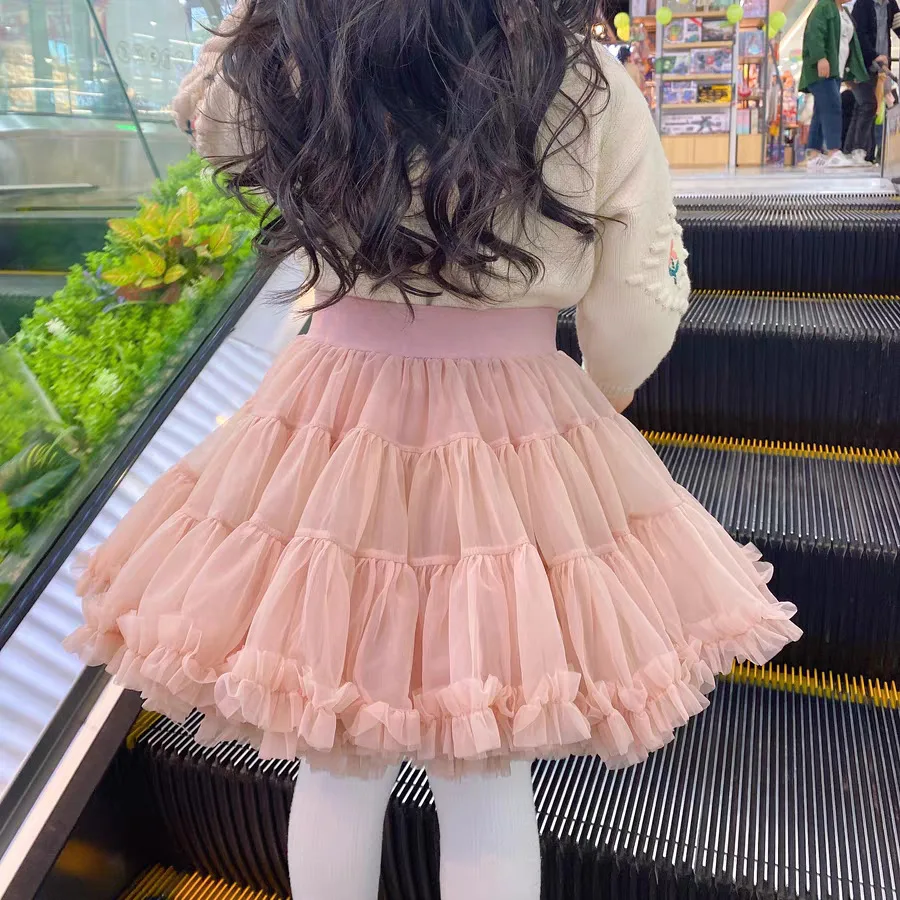 15 Colors Girl Baby Princess Skirt toddler Lolita style tutu Skirt Sweet fluffy Skirt For PARTY