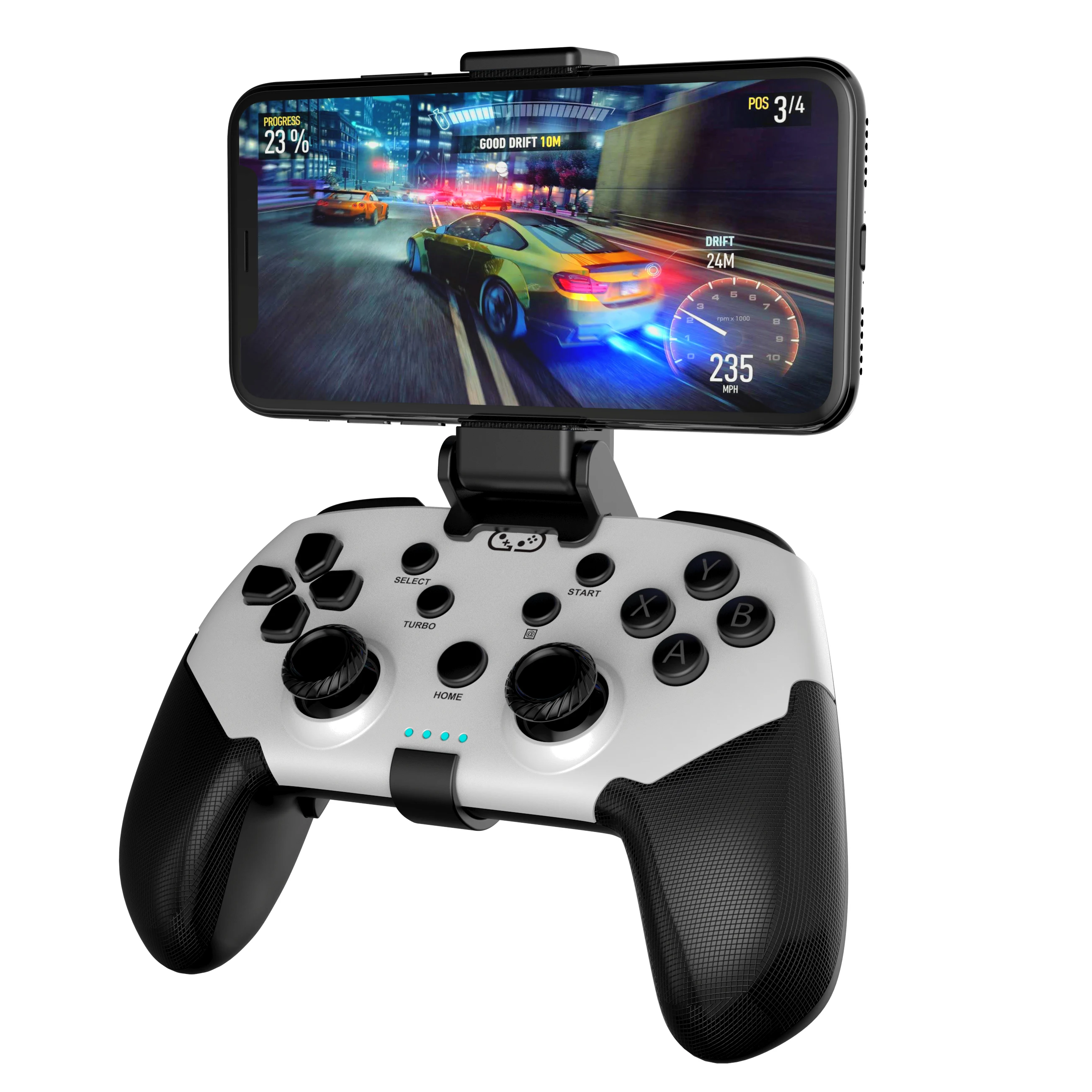 Hot Selling Wireless Mobile Phone Controller PC/SwitchJoystick Gamepad With Android IOS Cellphone Holder