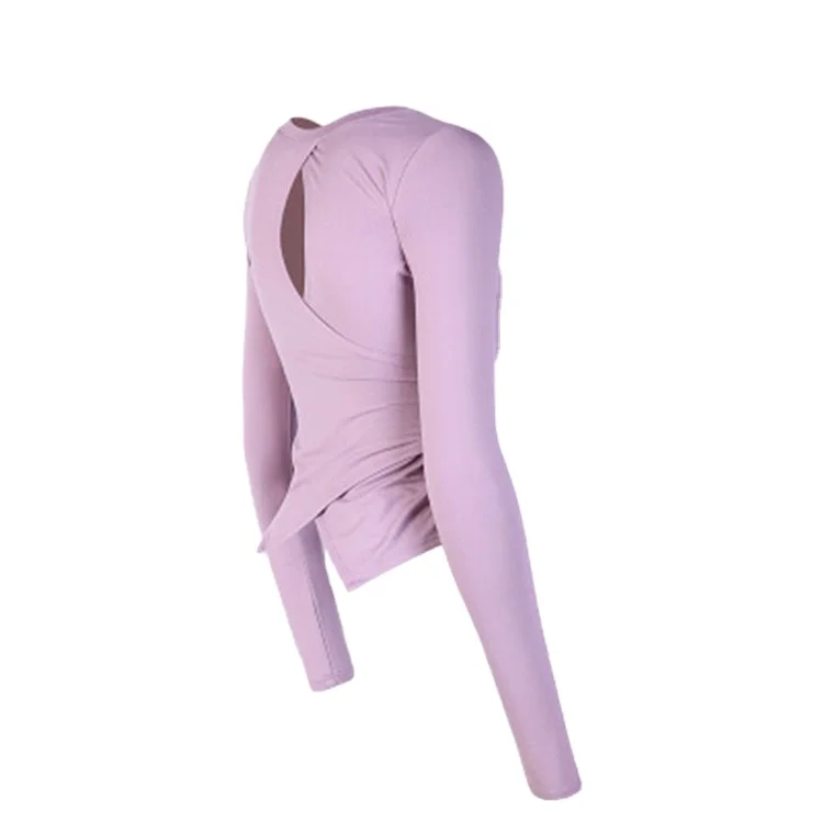 
Autumn and winter breathable wicking yoga wear long-sleeved tight-fitting blouse beauty back workout clothes 