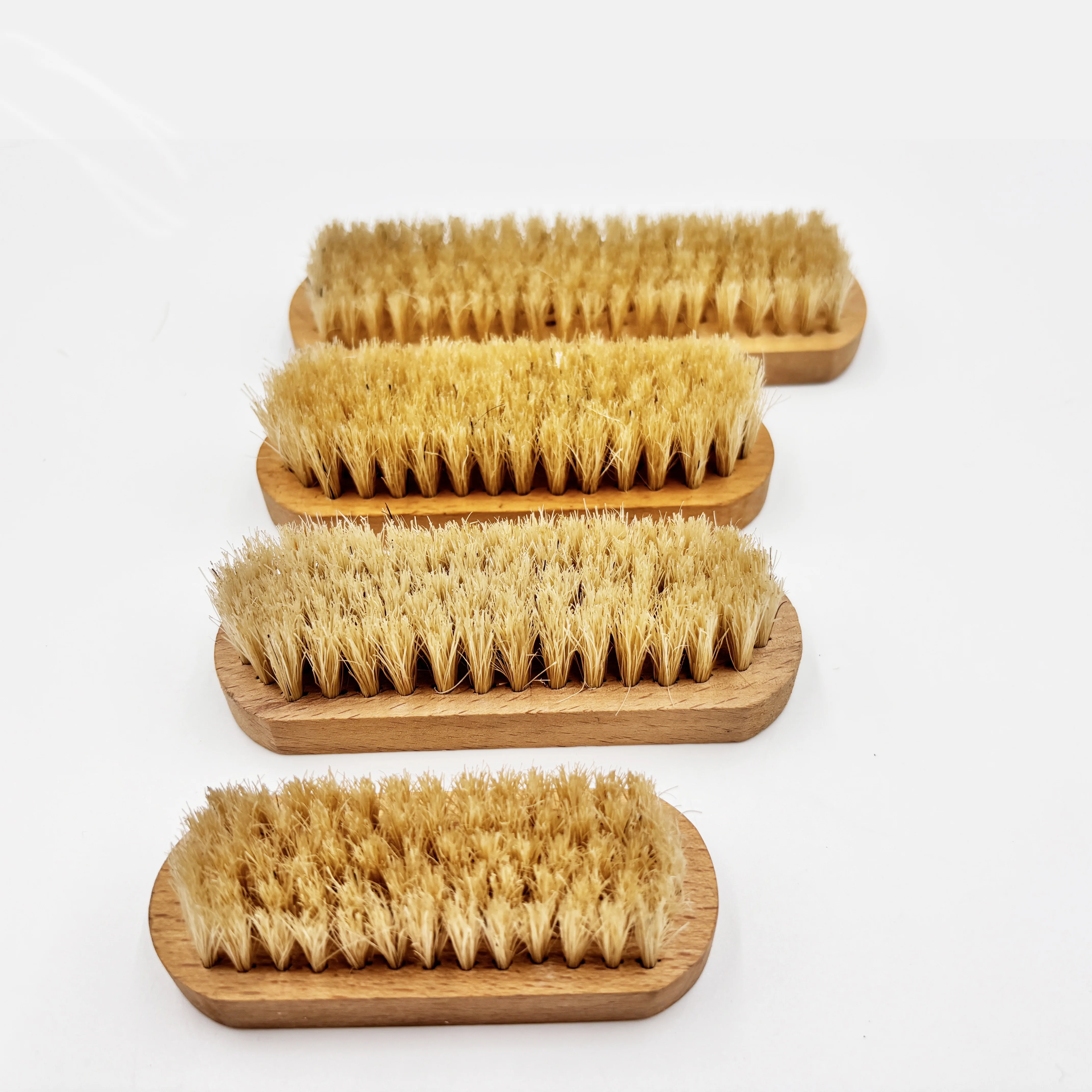 Factory Wholesale Custom Logo Multiple Sizes Pig Hair Beech Wooden Sneaker Shoe Cleaning Brush